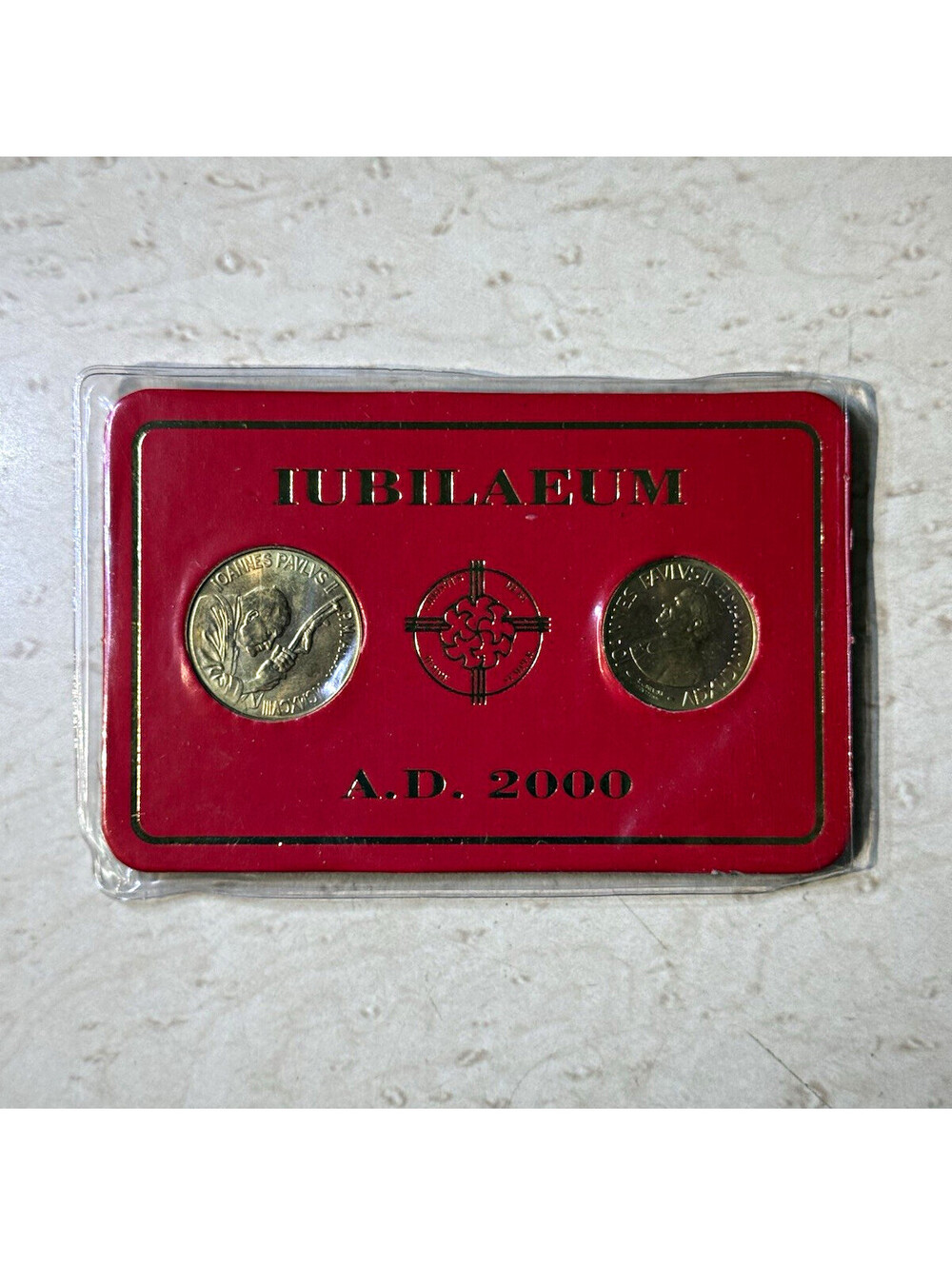 Vatican IUBILAEUM A.D. 2000 Pope John Paul II 2 Coin Jubilee Souvenir Set